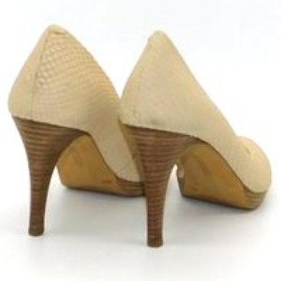 Vince Camuto Snakeskin Textured Leather Pumps - Picture 10 of 14